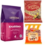 Кофе в зернах и конфеты 2 упаковки